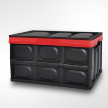 굿아이템 폴딩 리빙박스 30L, 블랙 + 빨강, 1개