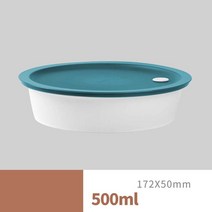 Happy Feeling 밀폐 원형의 용기 일회용 용기 플라스틱 10p, 500ml