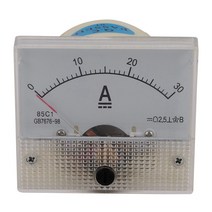 85C1-A DC 아날로그 암페어 미터 패널 미터 게이지 30A AMP 게이지 현재 기계적 앰머, 하나, 하얀색, 01 화이트