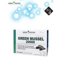 뉴질랜드 초록입홍합 20000+크릴&아보카도 오일 그린파스쳐 Green Mussel 20000mg+Avocado Oil 120캡슐/4개월