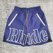 Dline 2021 Rhude RH로고 반바지 알약 지퍼 반바지 캐주얼 스포츠 Rhude 농구 바지 트레이닝 반바지 농구복 조던 반바지 언더아머 반바지