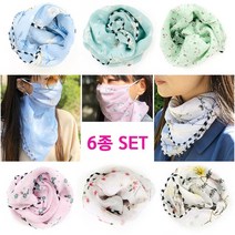 피칸데코 스카프마스크 6종 세트 야외활동 쿨마스크 EVE+218wJ, 본상품선택
