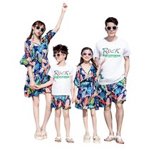 비치 바캉스 패밀리룩 맘커플룩 원피스 여름 휴양지 시밀러룩 가족여행 가족사진옷