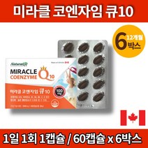 코스트코 미라클 코엔자임 큐엔자임 q10 큐 큐텐 코큐텐 플러스 코큐10 고쿠텐 COENZYMEQ10 항산화 영양제 비타민 A C E, 6박스
