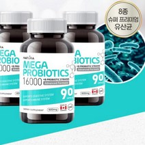 캐나다 네츄라 메가 프로바이오틱스 16000 90캡슐 160억 유산균 증식 배변 식물성 캐나다산