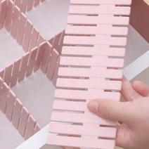 잘라쓰는 파티션 책상 서랍 칸막이 DIY 수납 정리, 핑크