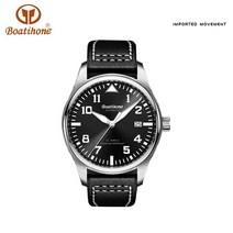 Boatihone-10ATM 다이버 자동 시계 남성용 기계식 손목 시계 슈퍼 야광 사파이어 렌즈 스포츠 시계 남성 일본 무브먼트, 04 Black