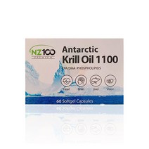 NZ100 뉴질랜드 크릴 오일 1100 60소프트젤, 1팩
