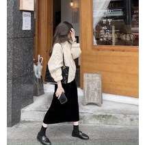 스웨터 클래식 CHIC 작은 코디 키커 보이는 눈길을 끄는 라운드넥 반신 스커트다 룩 여성 겨울 가을 3871757715
