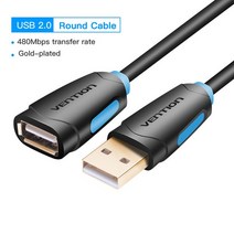 Vention USB 3.0 연장 케이블 3.0 2.0 PC 용 익스텐더 데이터 코드 스마트 TV Xbox One SSD 고속 확장, [01] CHINA, [02] 05m, Black USB 20 CB+05m