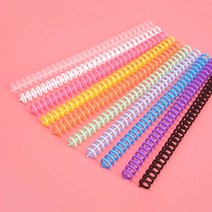 셀프 스프링 제본링 10mm 클릭링 플라스틱 링 루즈리프 PP표지 용지 루즈링 칼 타공 바인더, 본상품선택, 퍼플