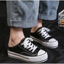 차쿠 캔버스 여성 키높이 운동화 뮬 스니커즈 슬립온 6cm