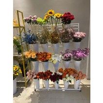 꽃다발 진열대 선반 꽃 플라워 쇼케이스 보관 진열장, 상세 페이지 참고, 4x5 블랙