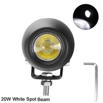 led써치라이트 led안개등 자동차 트럭 트랙터 트레일러 SUV ATV 오프로드 LED 작업 조명 하이/로우 빔 Led, 01 20w White Light