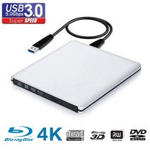 디비디플레이어 블루레이ODD 슬림 외부 광학 드라이브 4K 블루 레이 버너 USB3.0 DVD 플레이어 3D 라이터 리더 CD/DVD