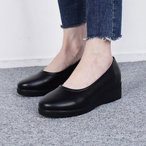 런슈즈 국내제작 폭신한 통굽 여성단화구두 근무화 유니화 4cm