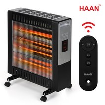 한경희 4단 석영관 히터 HAAN-Q1000 전기 난로 이지라이프 난방기 리모컨 램프 타이머 근적외선 스토브 전열기 캠핑 가정용 사무실 난방기구