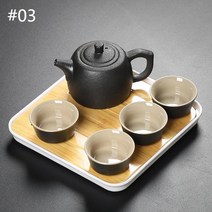고고윙 여행 다도 다기세트 도자기 백자 다도세트 다기 선물 세트, #03