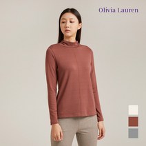 올리비아로렌 올리비아로렌 반넥 셔링 기모 티셔츠 VOBALWW9291 NC창원