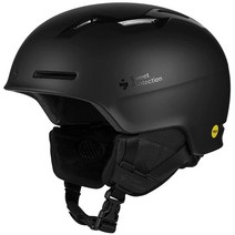 S Sweet Protection Winder MIPS 스키 헬멧 - 경량 통기성이 뛰어난 오디오 레디 스노우보드 헬멧 매트 섀도우 블루 스몰/미디엄, Dirt Black