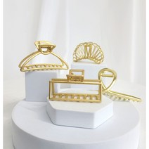 무광 골드 올림머리 헤어핀 세트 (4p)