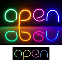 할인존 Fg54Aip89r OPEN 실리콘LED 네온간판 네온간판 open간판 입간판 영업중간판 전광판 미니간판 도어간판 open 면발광led