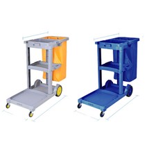 호텔 청소 대차 린넨카트 트롤리 객실 밀차 수거 숙소, J 패키지 [커버가 있는 두꺼운 회색]