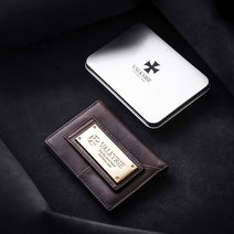 발키리 V701 플레티넘 콤팩트(소가죽 18K 금도금 plate) 머니클립 지갑