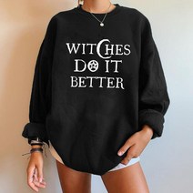 Streetwear 우리는 마녀의 손녀입니다 그들은 태워 질 수 없다 인쇄 빈티지 여성 스웨터 하라주쿠 풀오버
