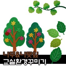 펠트 나무잎 나무 봄 환경구성 용품 / 어린이집 유치원 신학기 교실꾸미기, 6000개나리나무_유니아트, 1