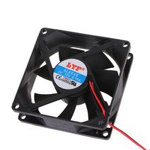 12v 2 핀 80x80x25mm pc 컴퓨터 cpu 시스템 방열판 브러시리스 냉각 팬 8025 k1aa, 없음