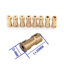 샤프트 커플러 2mm/2.3mm/3mm/3.17mm/4mm/5mm/6/6.35mm 황동 리지드 모터 샤프트 커플 링 커플러 모터 전송
