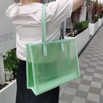 핸드백 투명 메쉬 젤리 고급 선물 가방 비닐 쇼핑 포장 주문 제작 세련 심플 증정