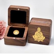 골드모아 [골드모아] 순금 불교 옴자 뱃지 원목함 무상제공 3.75g 24K 부모님 선물