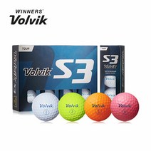 볼빅 2020 TOUR S3 투어 S3 3피스 골프볼 1더즌, 화이트