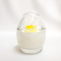 향기에반하다 계란 캔들 에그 달걀 투명 유리 용기 부활절 교회 선물 소이캔들 만들기재료 65ml, 계란캔들용기