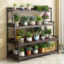 선반 식물 바퀴 화이트 가능한 금속 발코니 스탠드 침실 디스플레이 파라 층계 조절 진열대, 17=63x40x62cm