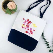 YAPOGI 중국 스타일 예술적 간단한 어깨 가방 새로운 자수 바느질 헝겊 가방 두꺼운면과 리넨 대비 컬러 로터스 패브릭 여성 가방 YAPOGI
