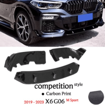 프론트 립 리어 디퓨저 BMW X6 G06, compet carbon front