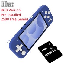 어린이게임기 에뮬게임기 게임보이컬러 휴대용 테트리스 게임박스 X20 미니 업데이트 새로운 색상 흰색과, 07 Blue 8GB