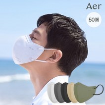 NEW아에르 KF94 피크 4겹 마스크 50매S/M/L, 단품, 색상:그레이|사이즈:L
