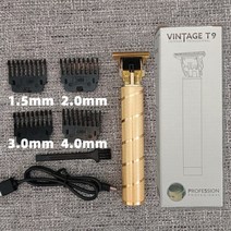 바리깡 클리퍼 이발기 바버샵 이발소 리젠트컷 투블럭 헤어컷 숏컷 남자에 대 한 전문 WateProof 머리 절단 기계 머리 트리머 전기 면도기 남자 면도기 0mm 수염 트리머, 스레드-골드-박스