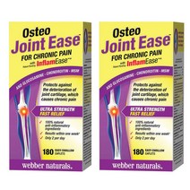 (캐나다직구) 웨버네츄럴 오스테오 조인트 이즈 이지 180정 2병 캐나다 국민 관절 통증 영양제 Webber Naturals Osteo Joint Ease, 2개
