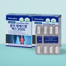 관절 MSM 영양제 비타민D 보스웰리아 60정x2 옵티 엠에스엠 콘드로이친 우슬 2000 초록입홍합, 2개 (120정 2개월분), 2개