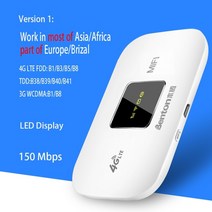 와이파이 증폭기 라우터 외장안테나 내장안테나 USB 데이터 벤튼 미니 3 4 잠금 해제, 협력사, 3000mAh 배터리, 버전 1