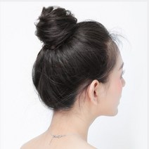 [이고다] 똥머리 가발 면접 승무원 머리 가채 곱창 당고머리, 4똥머리-내추럴블랙