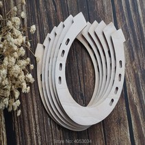 나무 말굽 모양 아트 프로젝트 공예 빈 태그 장식 선물 데쿠 파주, [03] 100pcs, [01] 3cm