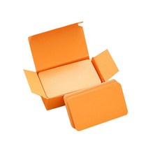 GHSHOP 백지 색인 카드 90매 플래시 카드 학습 노트 등에 적합, 종이, 오렌지