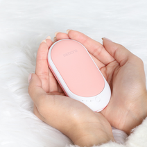 클리커스 휴대용 손난로 충전식 USB 보조배터리, 로즈 핑크