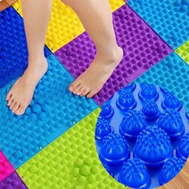 킹마트 지압매트 4P 조립식 지압발판 지압카페트 지압러그 발바닥지압, 핑크 x4